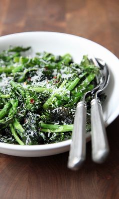 Roasted Broccoli Rabe With Lemon, Chili Flakes, and Parmesan