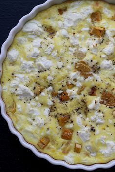 Roasted Delicata Squash and Goat Cheese Fritatta