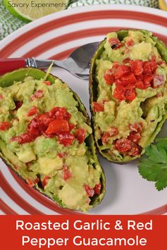 Roasted Garlic and Red Pepper Guacamole