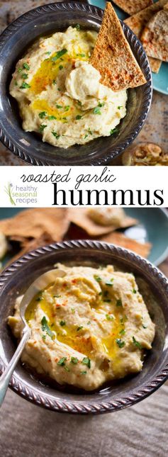 Roasted garlic hummus