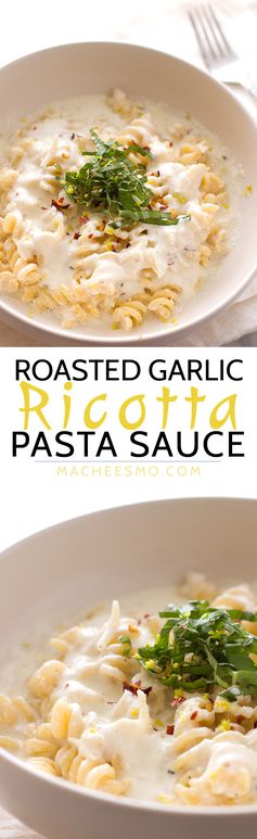 Roasted Garlic Ricotta Pasta Sauce