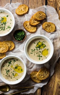 Roasted Garlic Soup with Chicken