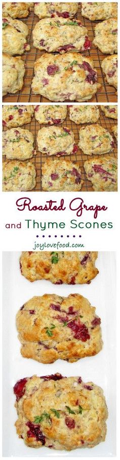 Roasted Grape and Thyme Scones