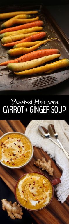 Roasted Heirloom Carrot Ginger Soup