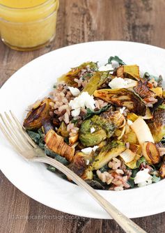 Roasted Honey Orange Brussels Sprouts Wild Rice Salad