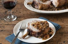 Roasted Rack of Pork Loin with Mustard & Apricots