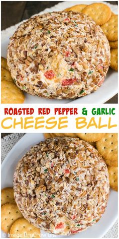 Roasted Red Pepper and Garlic Cheese Ball