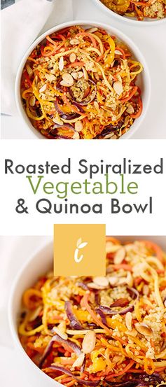 Roasted Spiralized Vegetable and Quinoa Bowl