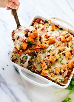 Roasted Veggie Enchilada Casserole