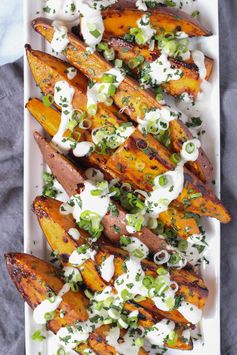 Roasted Yams with Lime Sunflower Seed Sauce