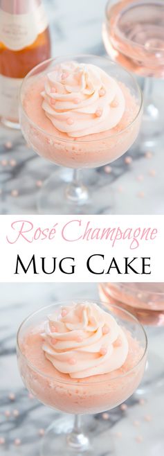 Rosé Champagne Mug Cake