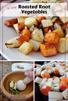 Rosemary Garlic Roasted Root Vegetables