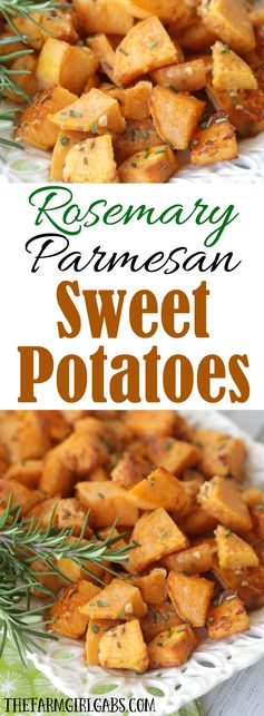 Rosemary Parmesan Sweet Potatoes