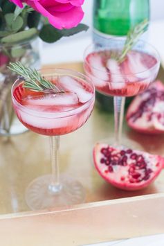 Rosemary Pomegranate Christmas Cocktail