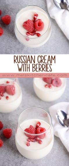 Russian Cream with Berries