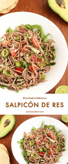 Salpicón de res. Receta