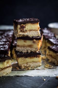 Salted Caramel and Hazelnut Slice