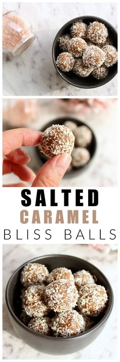 Salted caramel bliss balls | Healthy, refined sugar free