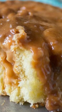 Salted Caramel Butterscotch Poke Cake