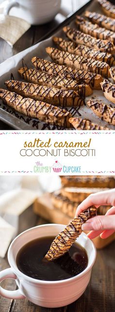 Salted Caramel Coconut Biscotti