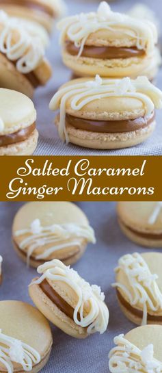 Salted Caramel Ginger Macarons