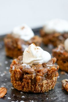 Salted Caramel Pecan Pie Tarts (Gluten Free, Grain Free, Dairy Free, Refined Sugar Free