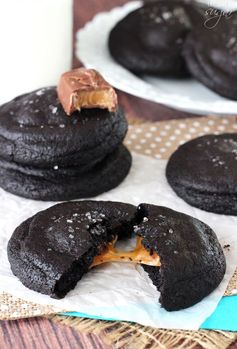 Salted Caramel Stuffed Chocolate Cookies