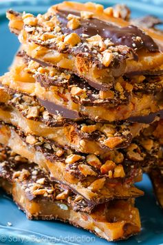 Salted Dark Chocolate Almond Toffee