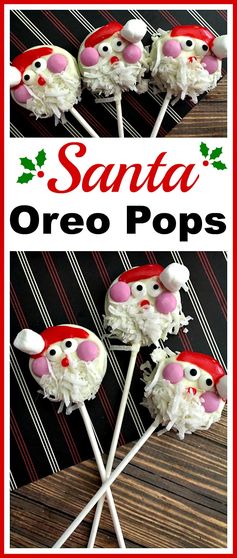 Santa Oreo Pops- An Easy Christmas Dessert