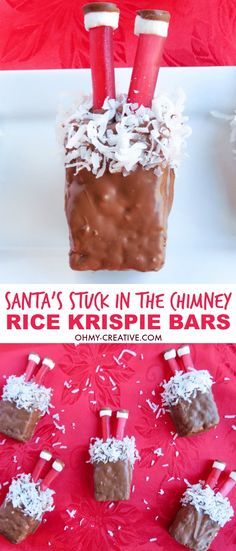 Santa’s Stuck In The Chimney Rice Krispie Bars