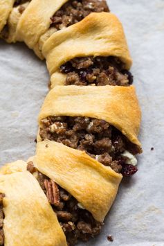 Sausage Cranberry Nut Crescent Roll Ring