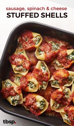 Sausage, Spinach and Cheese Stuffed Shells