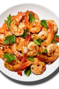 Sautéed Shrimp With Garlic and Saffron