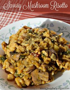 Savory Fat Free Mushroom Risotto