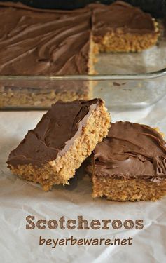 Scotcheroos - Peanut Butter Rice Krispies