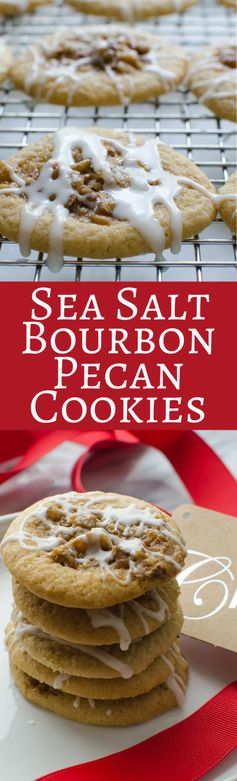 Sea Salt Bourbon Pecan Cookies