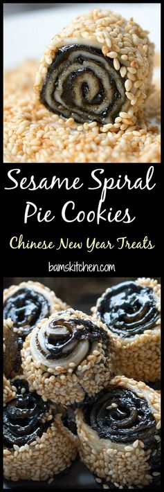 Sesame Spiral Pie Cookies