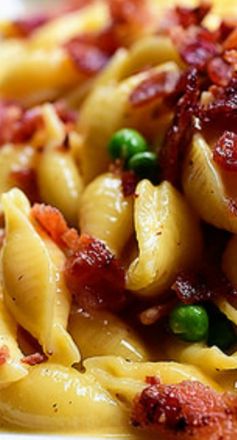 Shells & Cheese (with Bacon & Peas