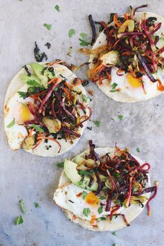 Shredded Harvest Hash Breakfast Tacos