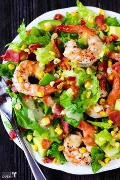 Shrimp, Avocado & Roasted Corn Salad