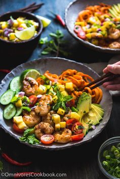 Shrimp Salad Bowl with Mango Salsa