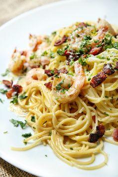 Shrimp Spaghetti Carbonara