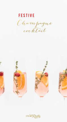 Simple and Festive Champagne Cocktail