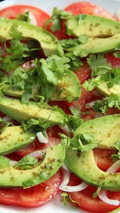 Simple avocado and tomato salad