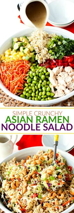 Simple Crunchy Asian Ramen Noodle Salad