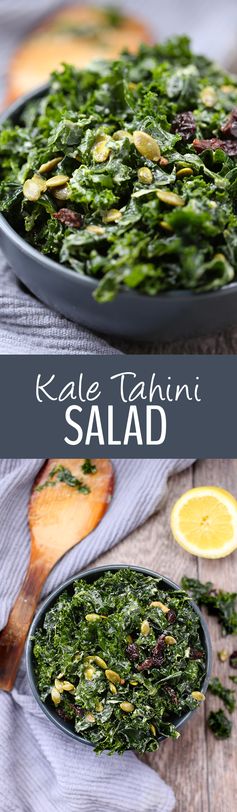 Simple Kale Tahini Salad