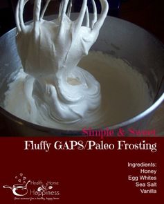 Simple Meringue Frosting~ Refined Sugar Free