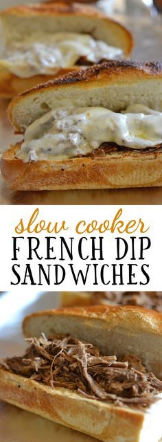 Simple Slow Cooker French Dip Sandwich