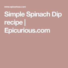 Simple Spinach Dip