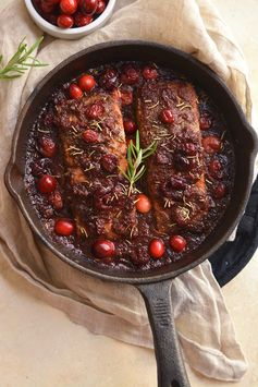 Skillet Cranberry Balsamic Salmon